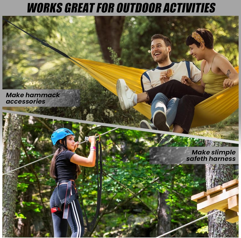 CAPARK 18MM Nylon Climbing Slings Runners 23 kN Strong Webbing Straps for Rock Climbing, Rappelling, Swing, Yoga Hammock etc - Image 5